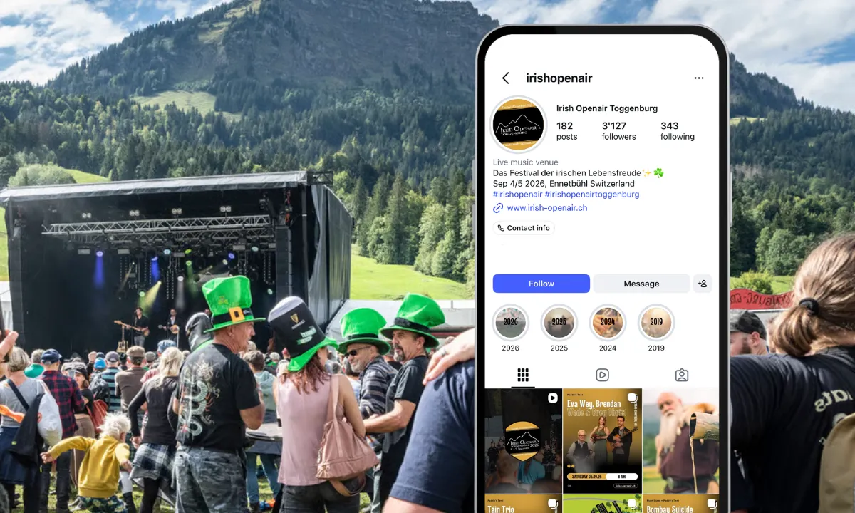 Social-Media-Referenz Irish Openair Toggenburg